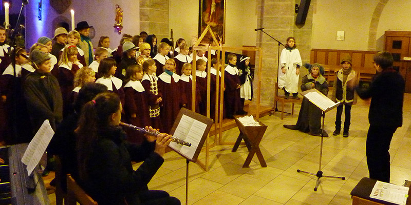 Krippenspiel der Kinderkantorei am 4. Advent in St. Johannis