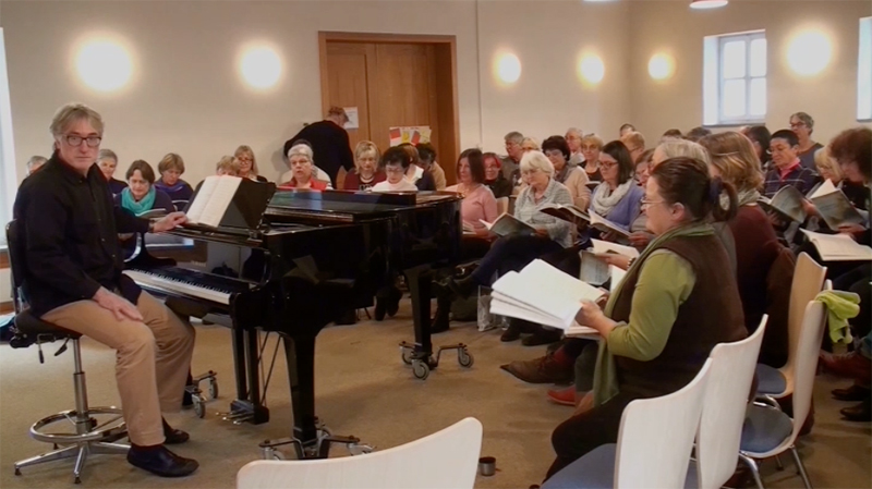 Kantoreiprobe des Stabat Mater – ein „Hör Inn“