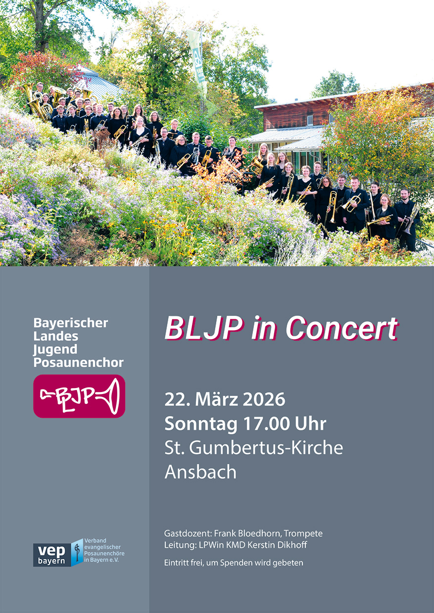 Jugendauswahlchor des bayerischen Posaunenchorverbandes – kurz BLJP. Foto © VERBAND EVANGELISCHER POSAUNENCHÖRE IN BAYERN E. V.